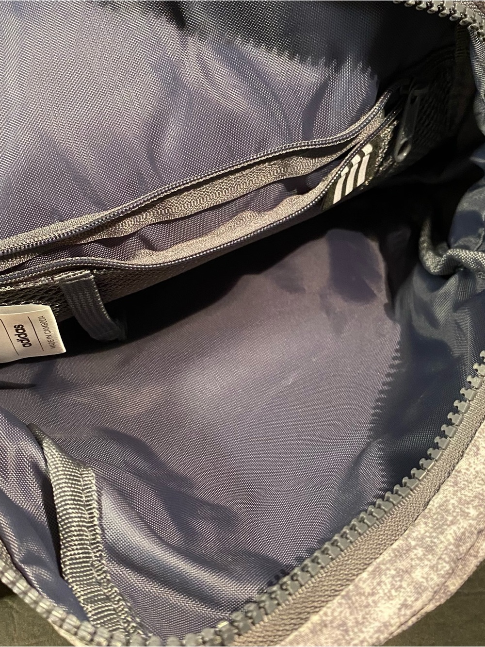 Adidas Heather Gray Mini Backpack Purse - Like New - Picture 7 of 8